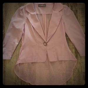 Addie Lilac High Low Blazer